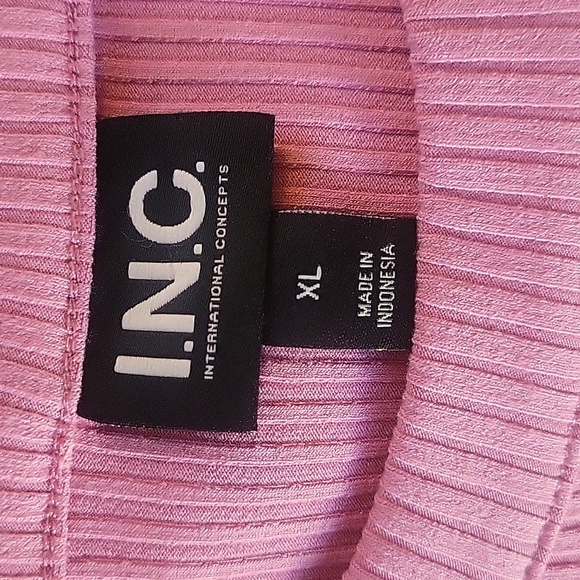 Inc. International Concept Pink and Black Ribbed Tank Tops, Size: XL - Picture 2 of 9